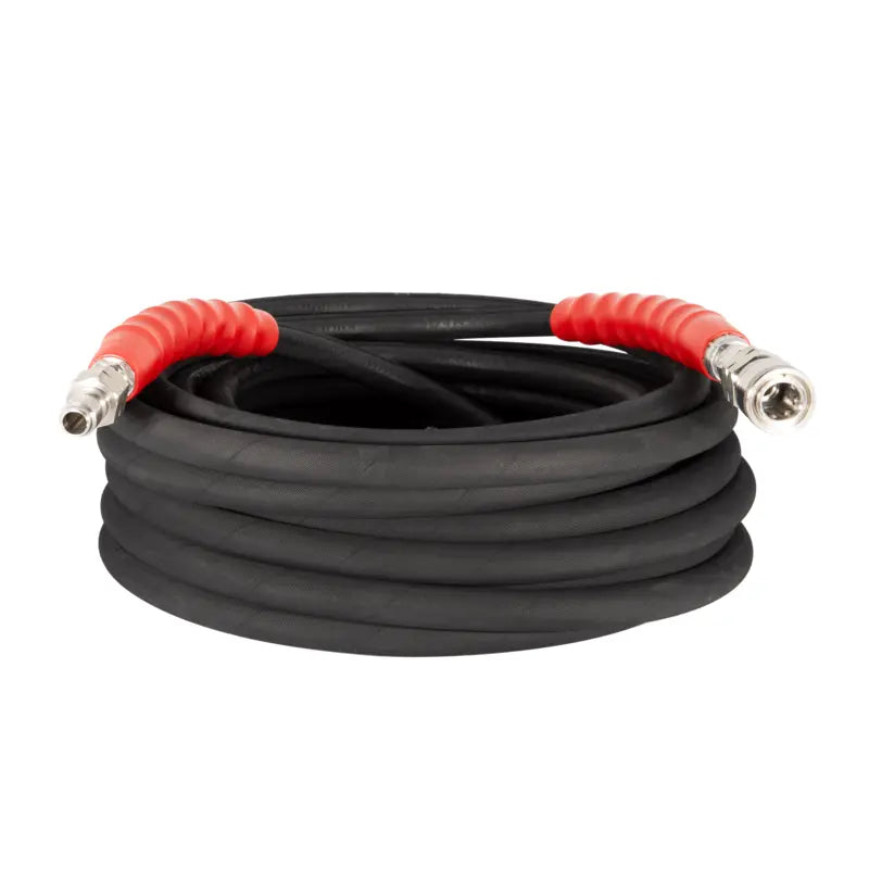 Pressure Washer High-Pressure 50 ft. x 3/8-inch 4,000 PSI Wire-Braided Black Hose with Brass Quick-Connects