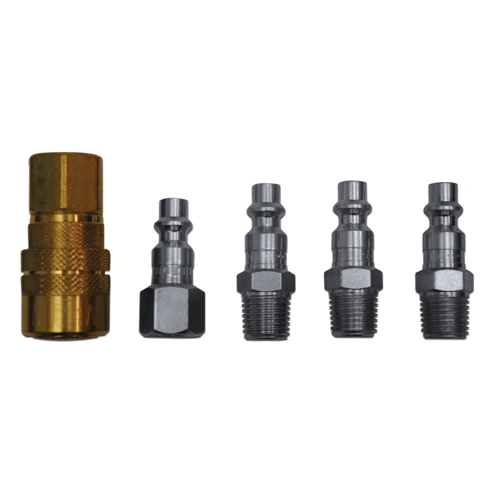 5 Piece 1/4" Air Fitting Quick Connect Set for Case New Holland Air Compressors
