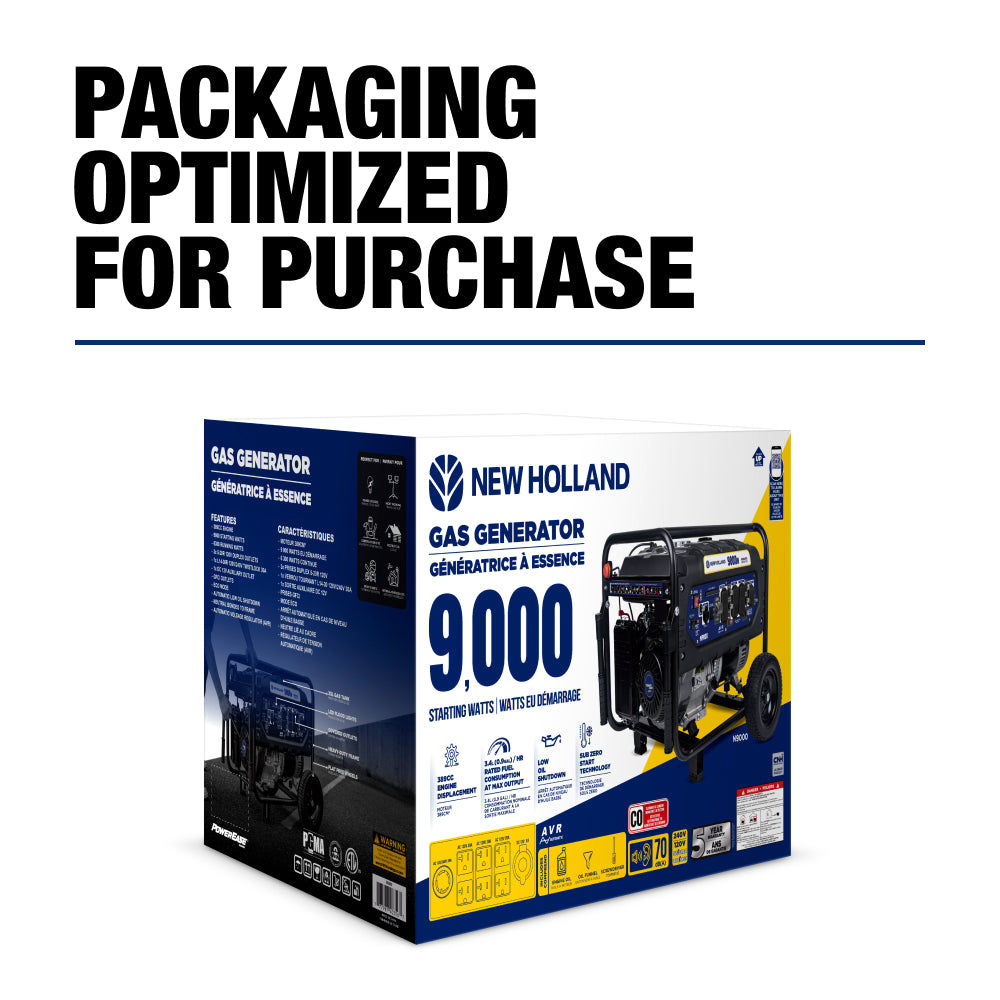 New Holland 12,500 Watt Tri-Fuel Generator