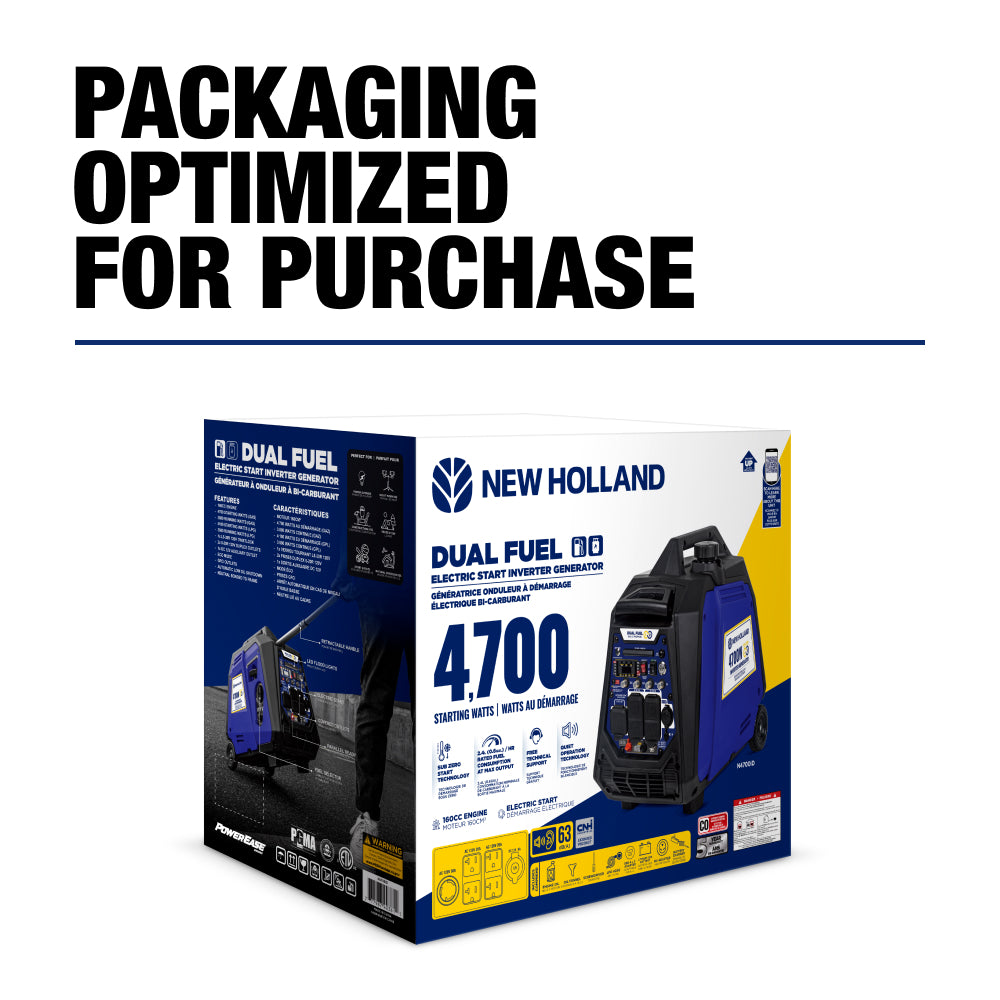 New Holland 4,700 Watt Dual-Fuel Digital Inverter Generator