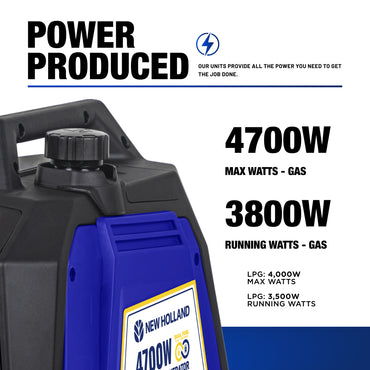New Holland 4,700 Watt Dual-Fuel Digital Inverter Generator