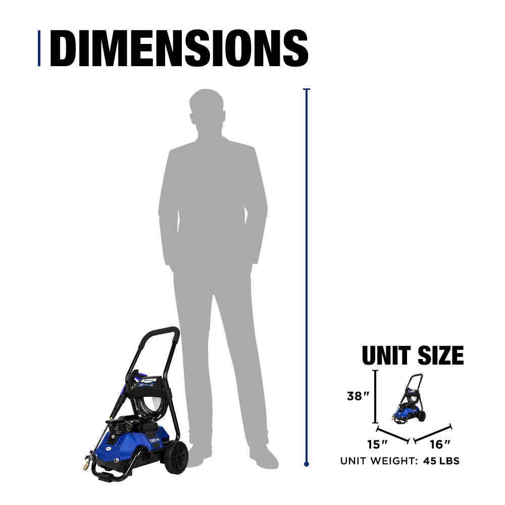 New Holland 2,300PSI 1.7GPM 2 in 1 Electric Pressure Washer