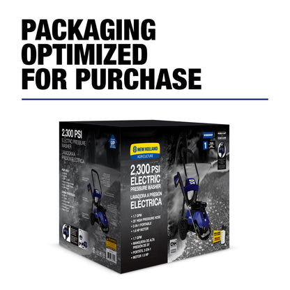 New Holland 2,300PSI 1.7GPM 2 in 1 Electric Pressure Washer
