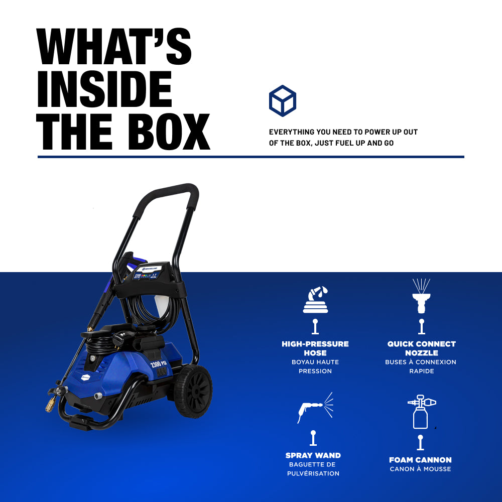 New Holland 2,300PSI 1.7GPM 2 in 1 Electric Pressure Washer