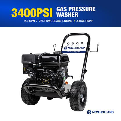 New Holland 3,400PSI 2.5GPM Cold Water Gas Pressure Washer