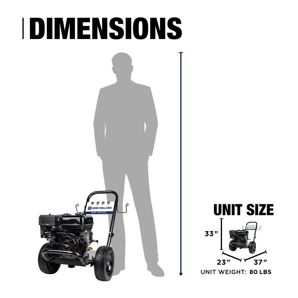 New Holland 3,400PSI 2.5GPM Cold Water Gas Pressure Washer