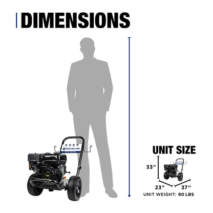 New Holland 3,400PSI 2.5GPM Cold Water Gas Pressure Washer
