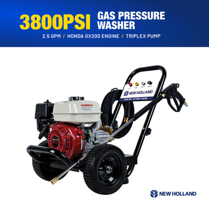 New Holland 3,800PSI 2.5GPM Cold Water Gas Pressure Washer