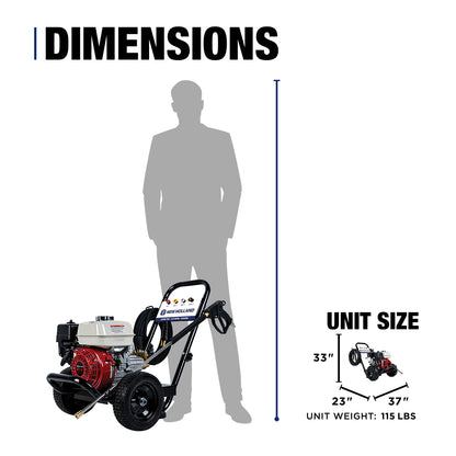 New Holland 3,800PSI 2.5GPM Cold Water Gas Pressure Washer