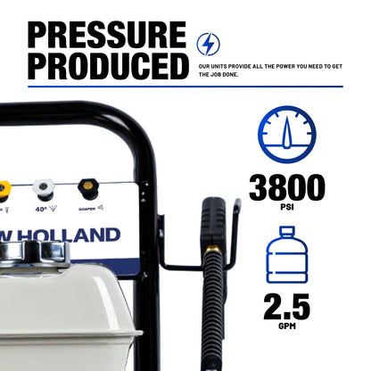New Holland 3,800PSI 2.5GPM Cold Water Gas Pressure Washer