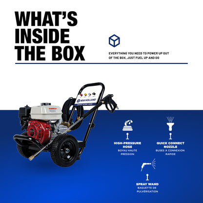 New Holland 3,800PSI 2.5GPM Cold Water Gas Pressure Washer