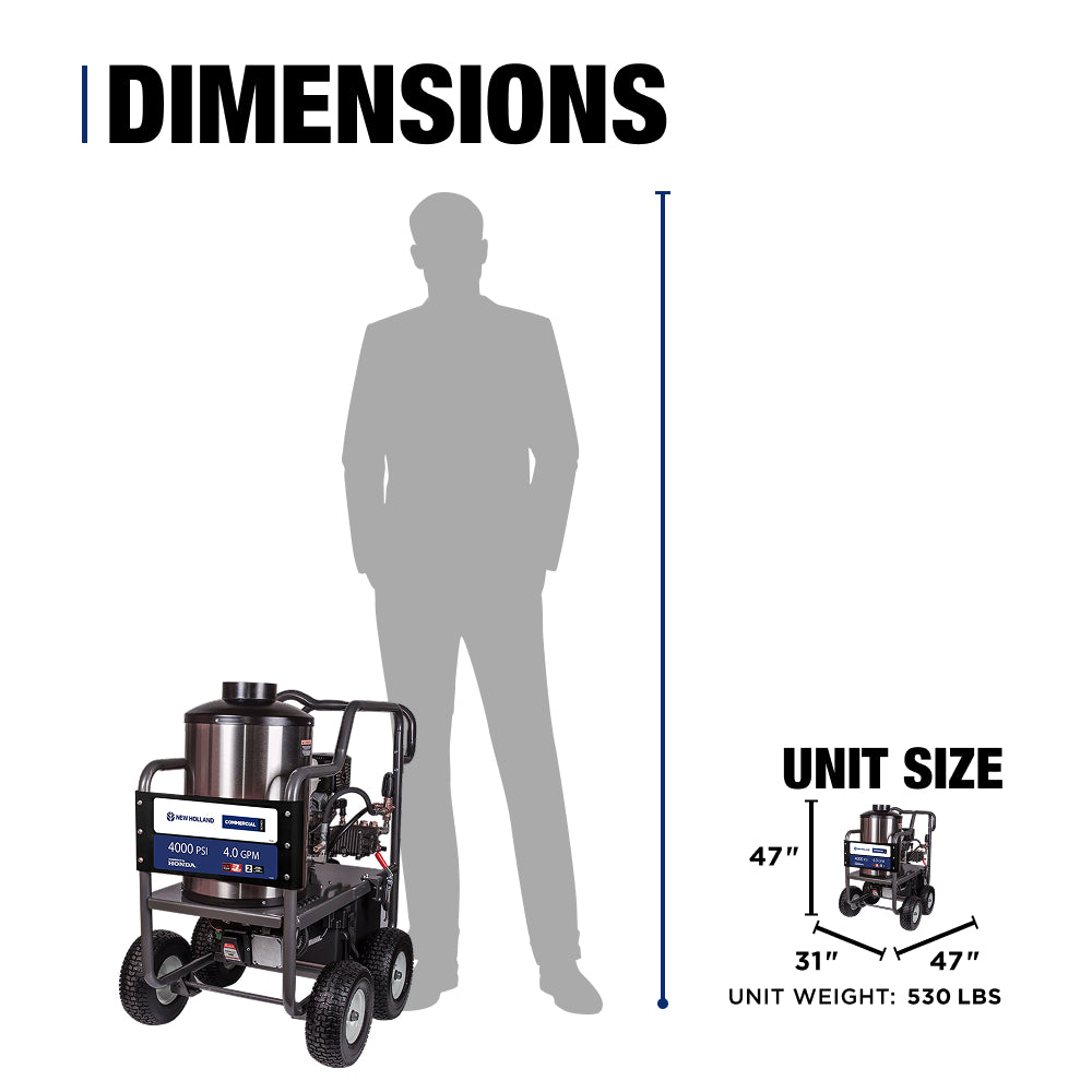 New Holland 4,000 PSI - 4.2 GPM Hot Water Pressure Washer with