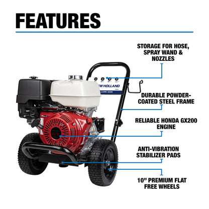 New Holland 4,200PSI 4.2GPM Cold Water Gas Pressure Washer