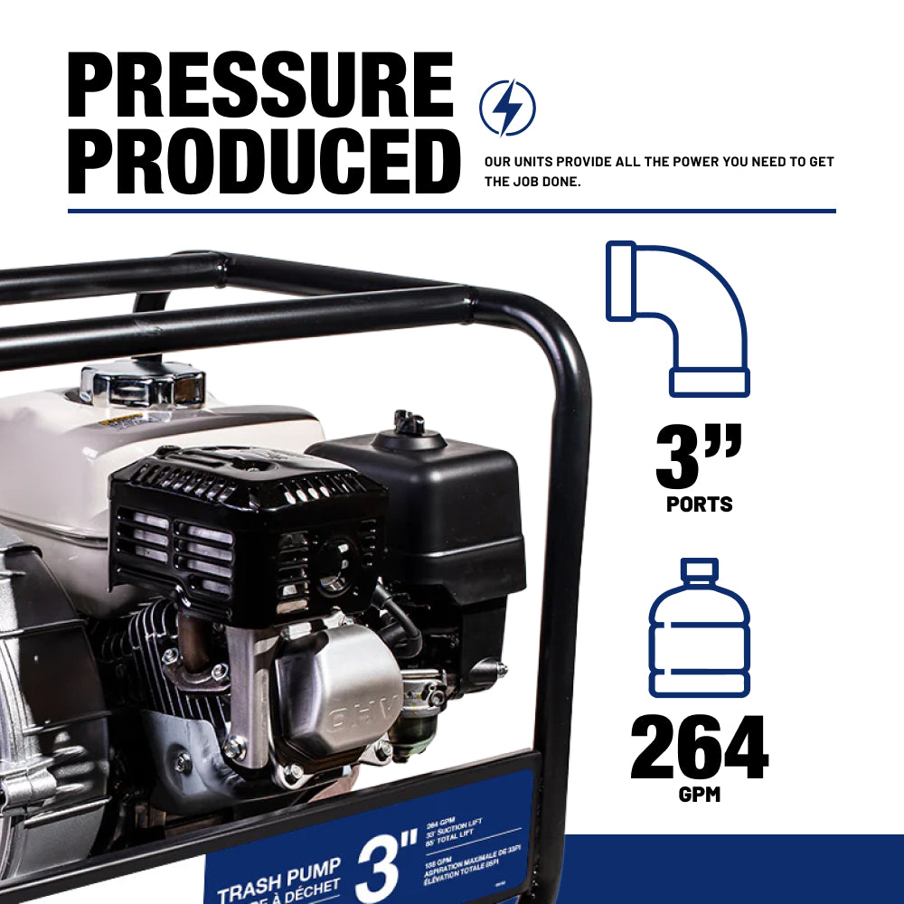 New Holland 3" 200CC 264GPM Semi-Trash Pump