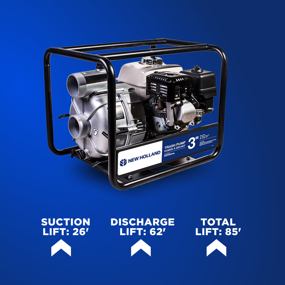 New Holland 3" 200CC 264GPM Semi-Trash Pump
