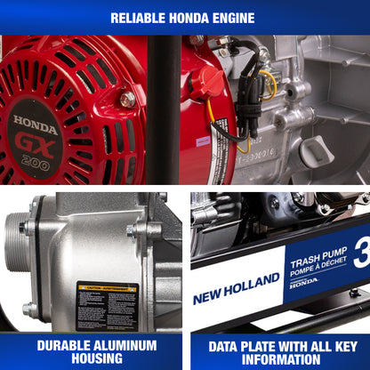New Holland 2" 200CC 158GPM NPT Semi-Trash Pump