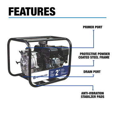 New Holland 2" 212CC Semi-Trash Pump
