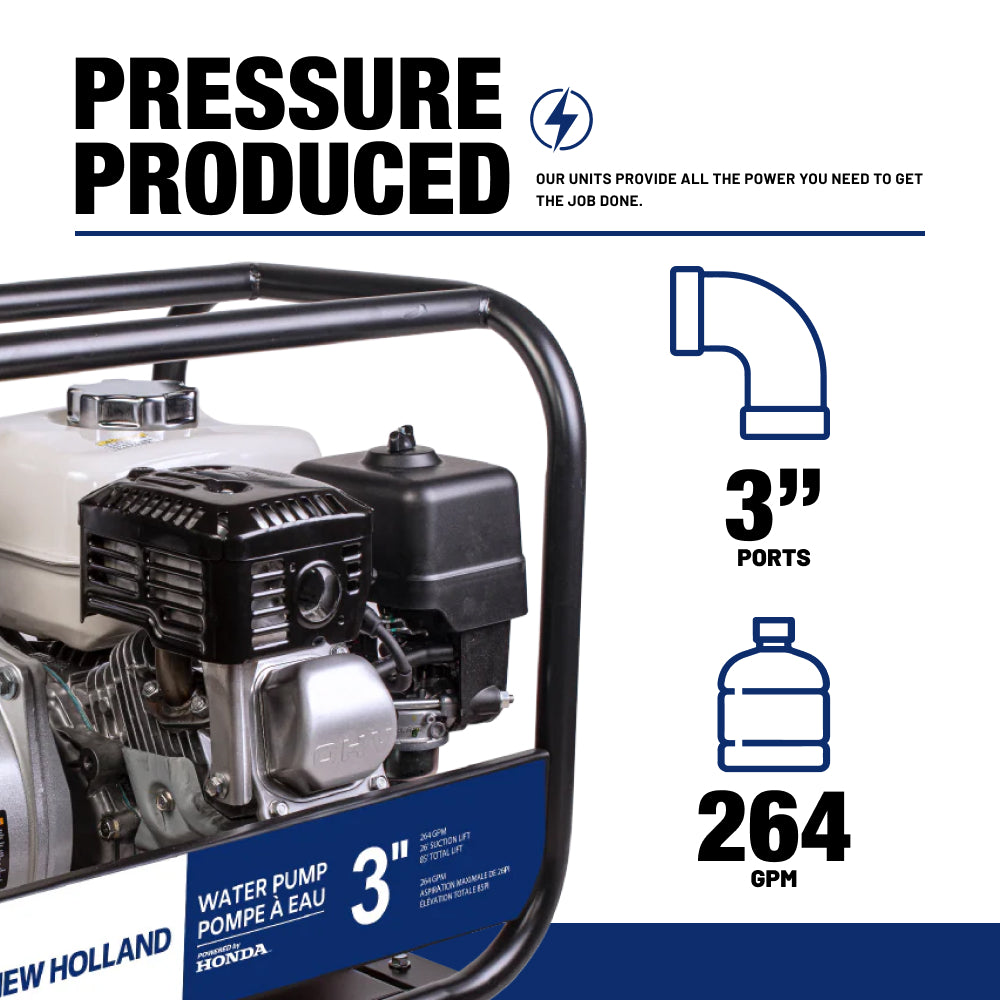 New Holland 3" 265 GPM 200CC Water Transfer Pump