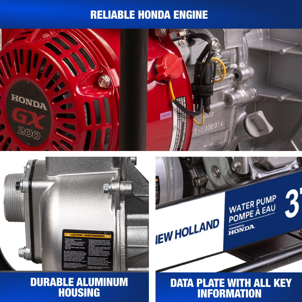 New Holland 3" 265 GPM 200CC Water Transfer Pump