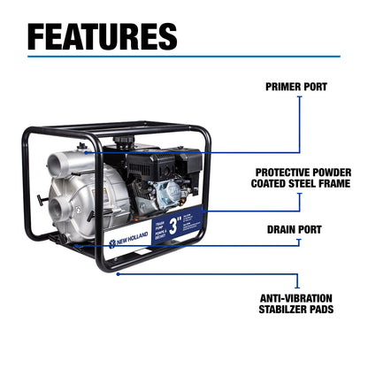 New Holland 3" 212CC Semi-Trash Pump