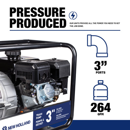 New Holland 3" 212CC Semi-Trash Pump