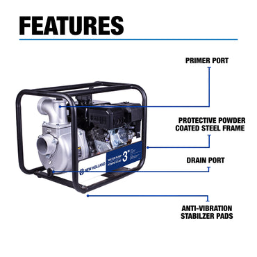 New Holland 3" 212CC Water Transfer Pump